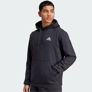 Adidas Essentials black fleece hoodie men’s 2X NWT